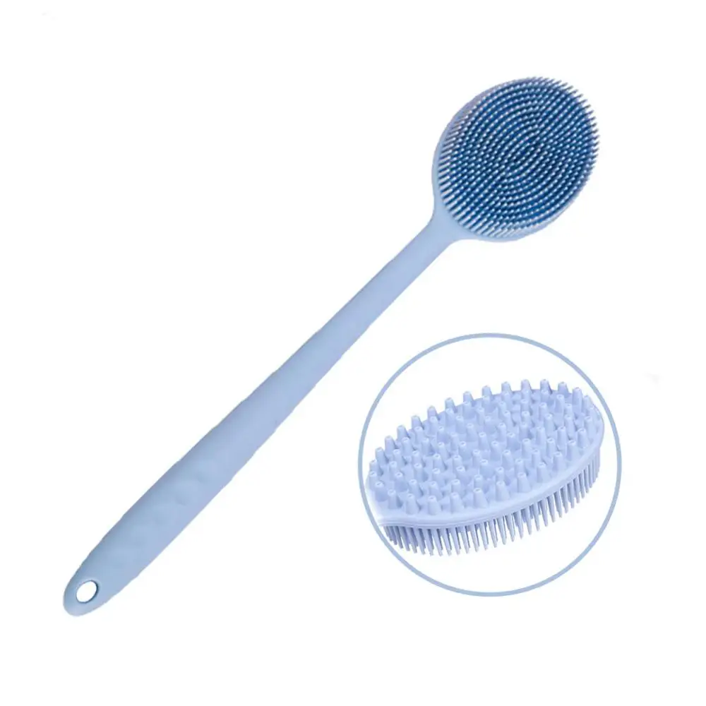 

Silicone Bath Brush Ultra-Soft BPA-Free Body Cleaning Brush Shower Back Scrubber Deep Cleaning Long Handle Massage Brush