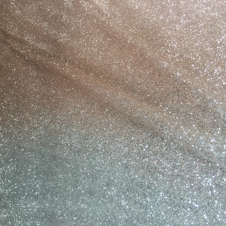 

Champagne Silver Gradient Bronzing Sequin Glitter Fabric Party Background Gradient Sequined Fabric Dress Fabrics