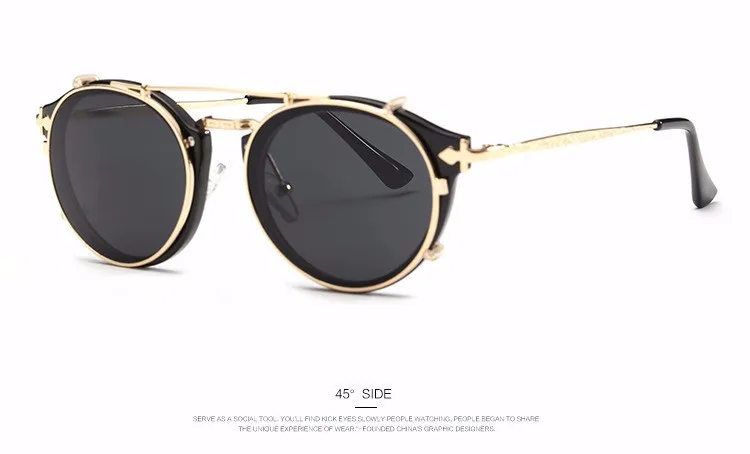 JackJad 2021 Fashion Style SteamPunk Clamshell Removable Sunglasses Vintage Retro Brand Design Sun Glasses Oculos De Sol Gafas JackJad 2021 Fashion Style SteamPunk Clamshell Removable Sunglasses Vintage Retro Brand Design Sun Glasses Oculos De Sol Gafas