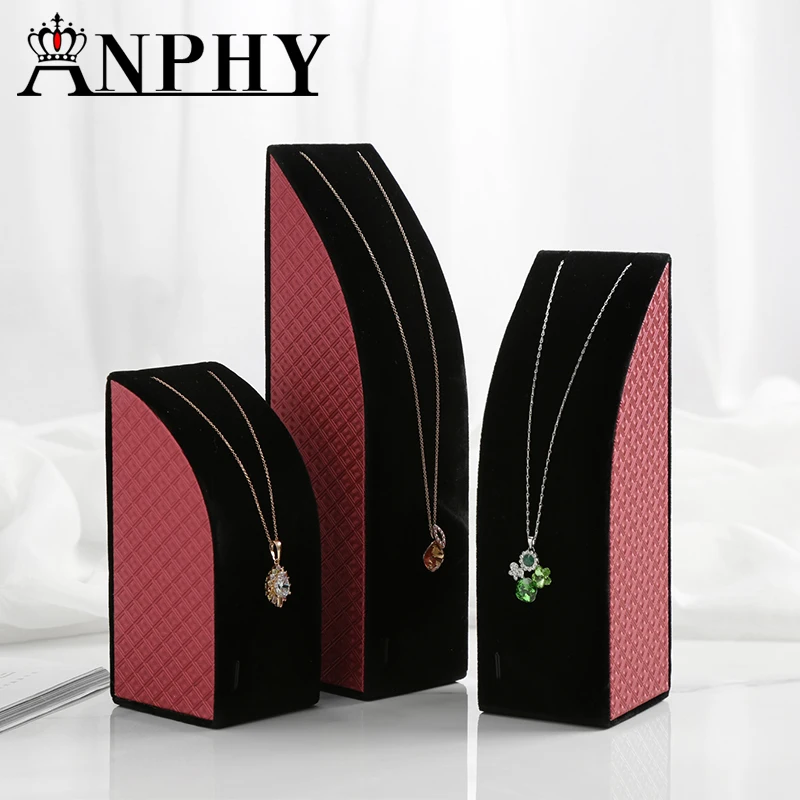 

ANFEI 3pcs/Set Pendant/Necklace Jewelry Display Exhibitor Stand For Jewelry Shop Counter Necklace Display Holder Organizer GD038
