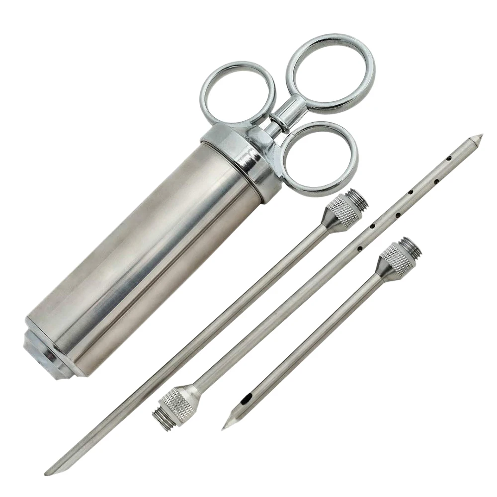 Heavy Duty Meat Injector 304 Stainless Steel 2 Oz Seasoning Injector