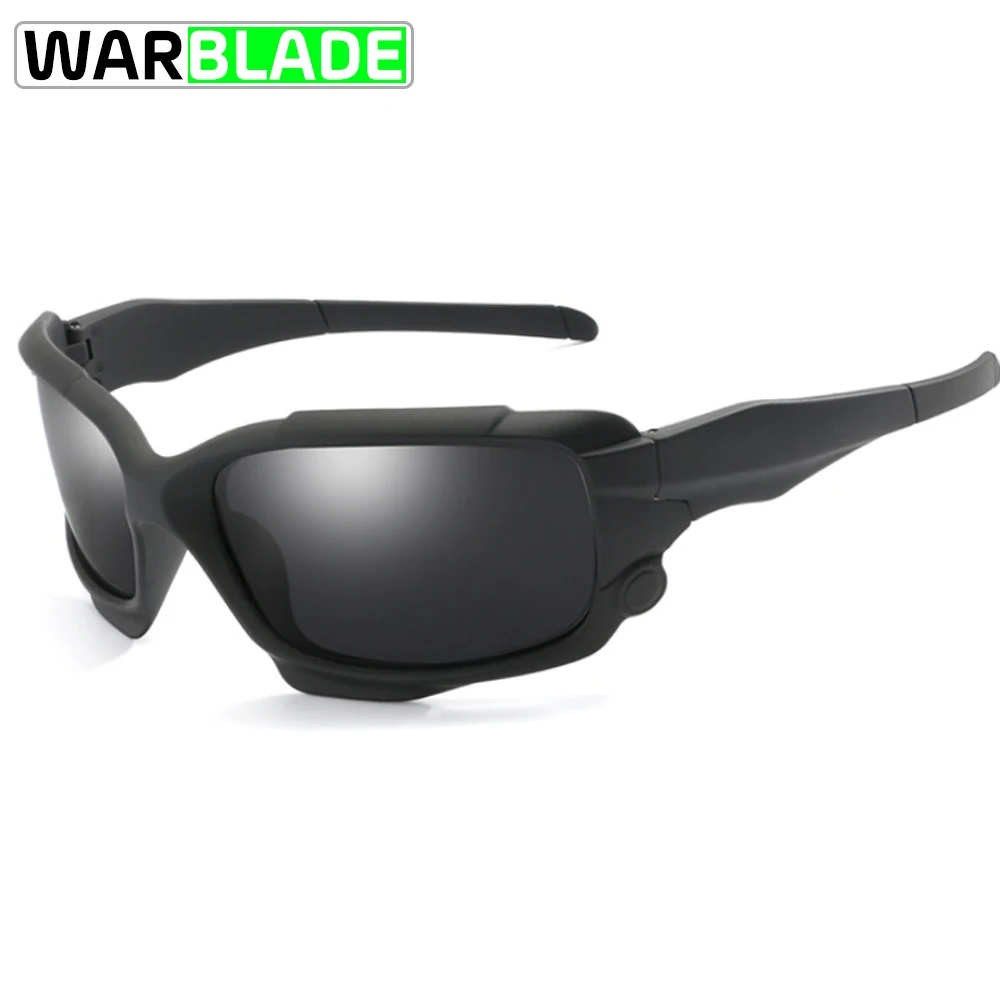 black gray WarBLade поляризованные велосипедные солнцезащитные очки унисекс спортивные велосипедные очки для бега рыбалка велосипедные очки oculos ciclismo - Цвет: black gray