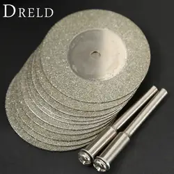 10 шт. 35 мм dremel аксессуары камня нефрита Стекло Diamond dremel отрезной диск Fit роторный инструмент Dremel дрели инструмент с двумя оправки