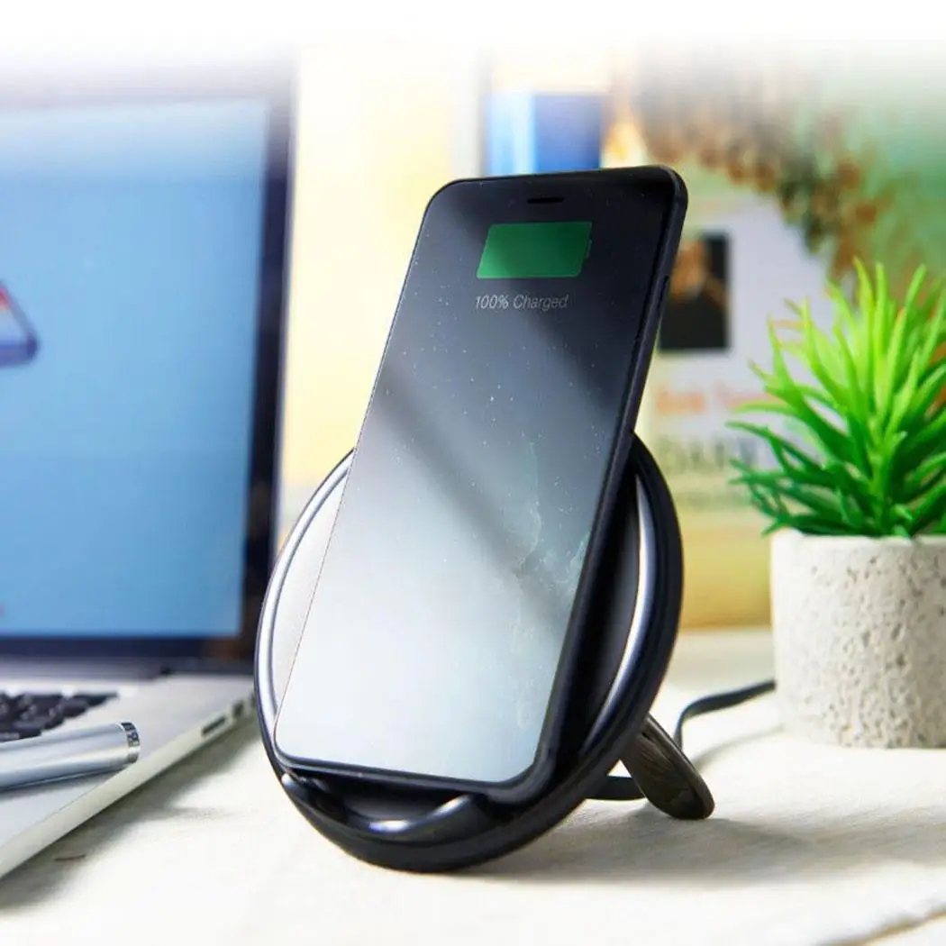 Общее 10 Вт Qi портативное Быстрое беспроводное зарядное устройство телефон USB стандартное и легкое зарядное устройство 10 Вт/7,5 Вт/5 Вт Держатель
