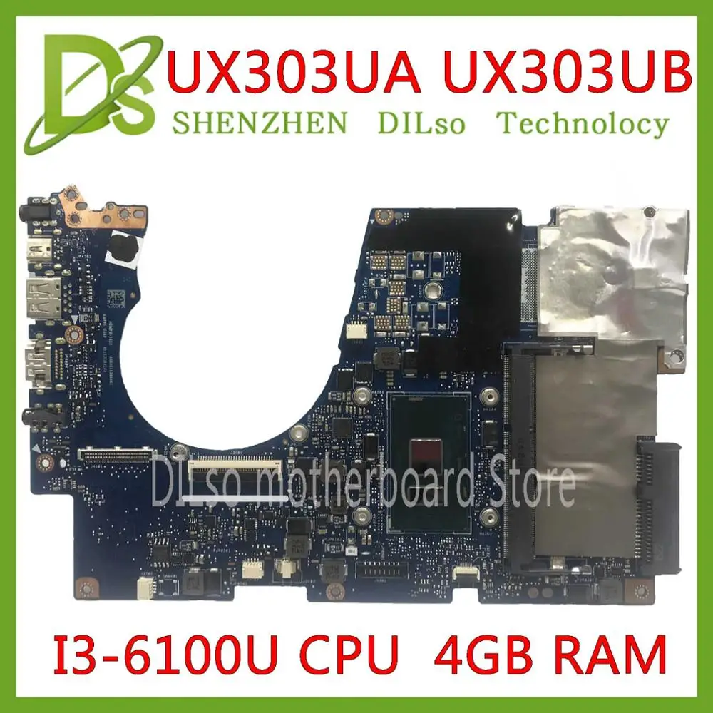 KEFU UX303UA материнская плата для ASUS UX303UB UX303U ноутбука Оригинальный ноутбук 4G RAM I3-6100U