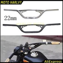 7/" 22 мм Универсальные мотоциклы велосипеды Cruve изгиб тяга Руль Кафе Гонщик Подходит для Honda Yamaha Harley Suzuki Triumph