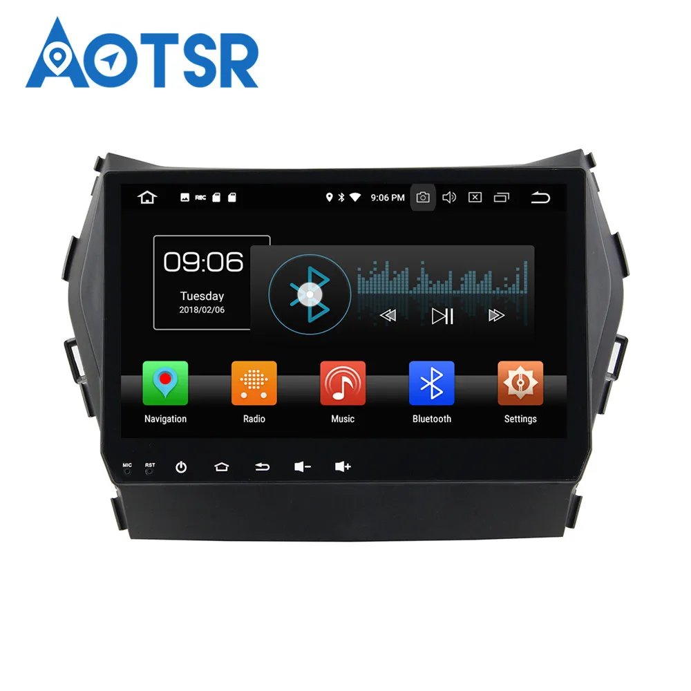 Perfect Android 8 4+32G Car DVD Player GPS navigation For Hyundai IX45 Santa fe 2014-2015 head unit multimedia player tape recorder IPS 1