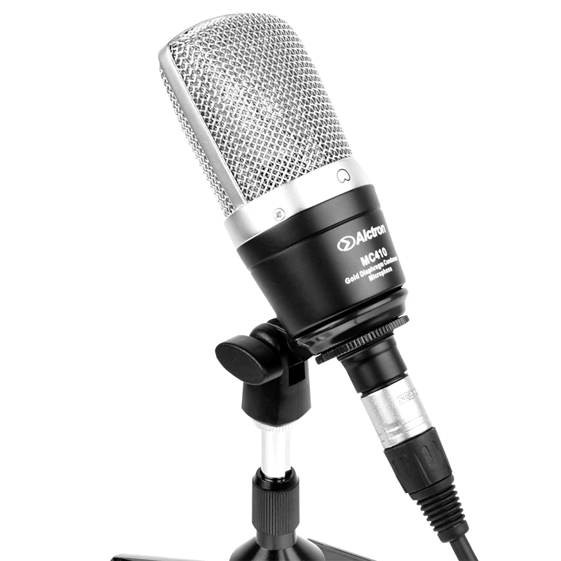Alctron MC410 с поп-фильтром конденсаторный микрофон кардиоидный большой мембранный записывающий микрофон для записи