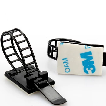

5pcs/lot 3 meter Adjustable Tie Mounts Cable Clips Wire Wiring Tie Fix Holder CL-1,CL-2,CL-3 Self-adhesive Cable Ties Household
