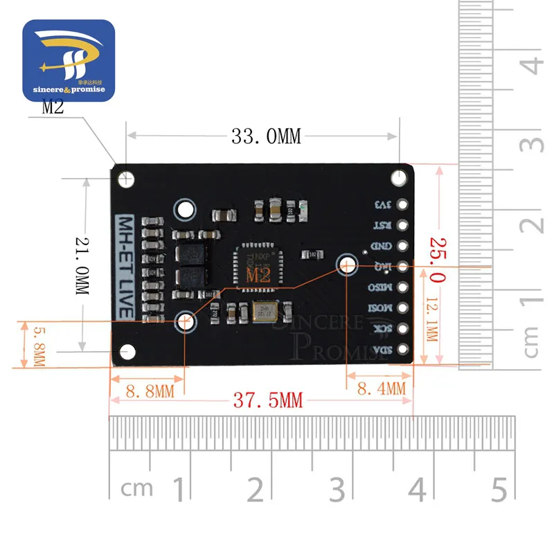 Rfid-модуль RC522 мини-комплекты S50 13,56 МГц 6 см с тегами SPI для записи и чтения для arduino uno 2560