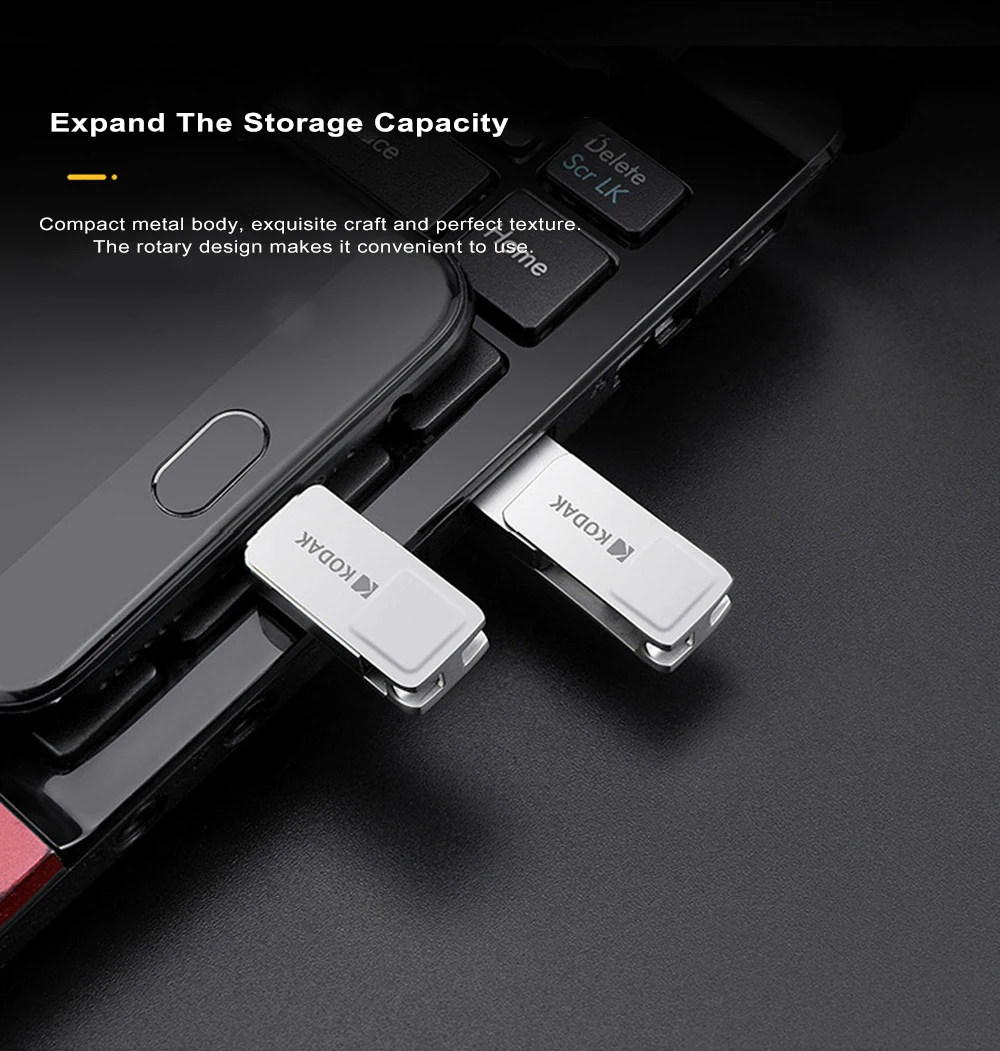 Kodak USB флеш-накопитель USB3.1 карта памяти 16 ГБ 32 ГБ 64 ГБ Micro USB OTG двойной интерфейс Металл U диск USB 3,0 Флешка K223B