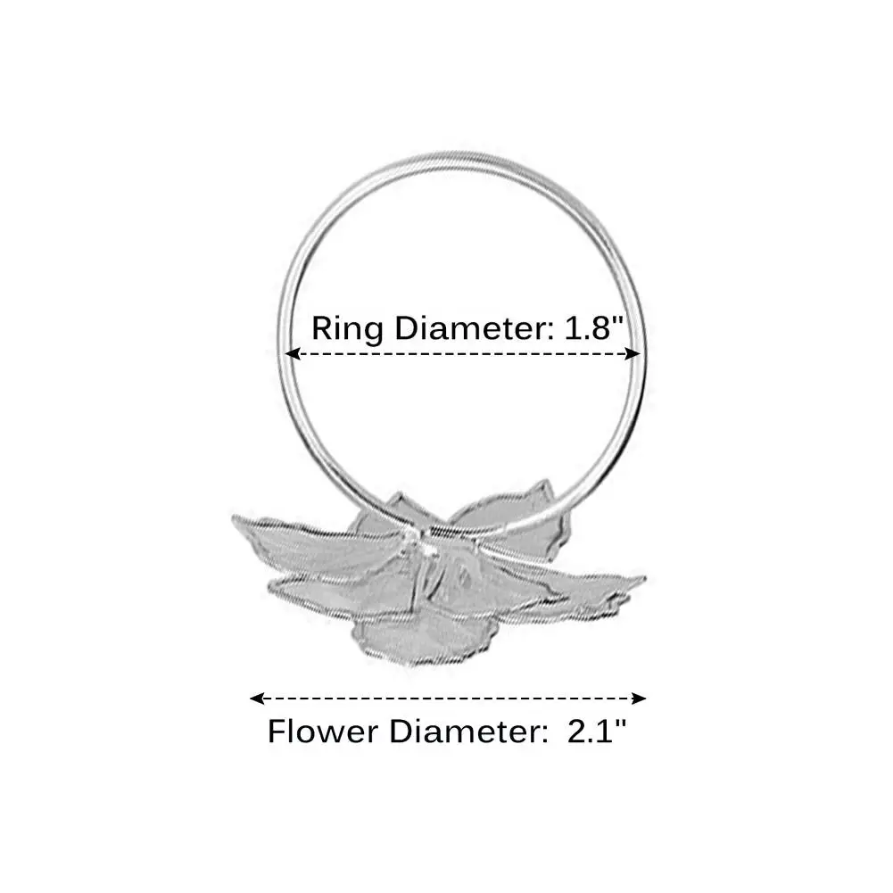Кольца для салфеток с полым цветком для вечеринок, дней рождения, свадеб, семейных встреч, Рождества и других вечеринок - Цвет: Silver