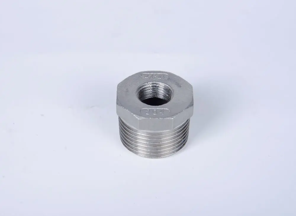 304 Stainless Steel Hex Bushing 1/2&quot x 1/8&quot Male Female BSPT Thread -Pipe Fitting | Обустройство дома