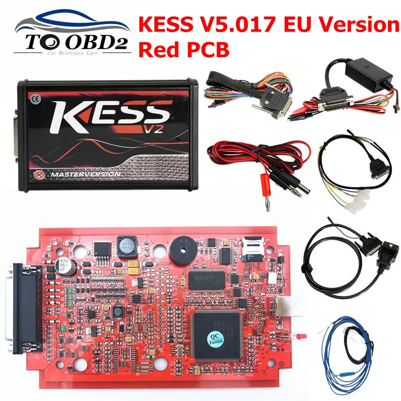 Онлайн Версия EU Red KESS V2 5,017 полный мастер OBD2 менеджер Тюнинг KESS V5.017 поддержка онлайн-сервиса по interent соединению