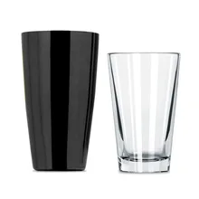 BS-80S 800 мл/28 унций из нержавеющей стали Бостонский шейкер плюс 450 мл стеклянная чашка для мартини Миксер для вина