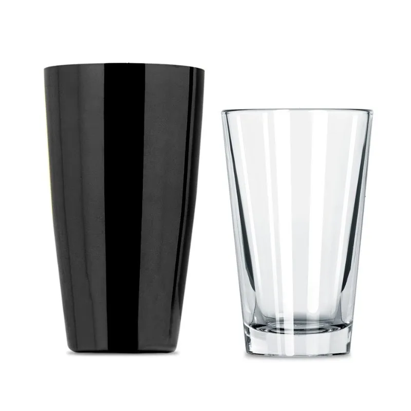 

BS-80S 800ml/28OZ Stainless Steel Boston Cocktail Shaker plus 450ml Glass Cup for Martini Mixer Wine Sharker