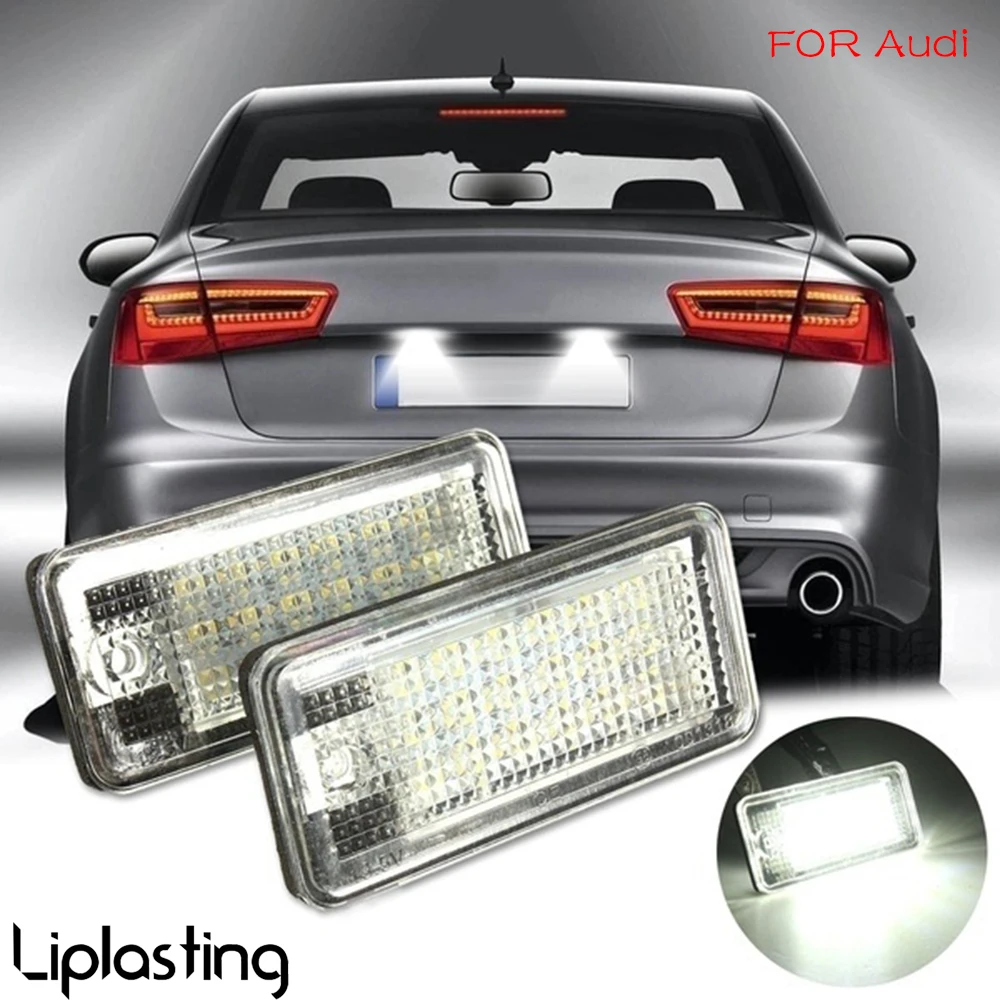 

Number Plate Light Canbus No Error LED License Number Plate Light Fit for Audi A3 S3 A4 B6 A6 S6 Q7 01-07