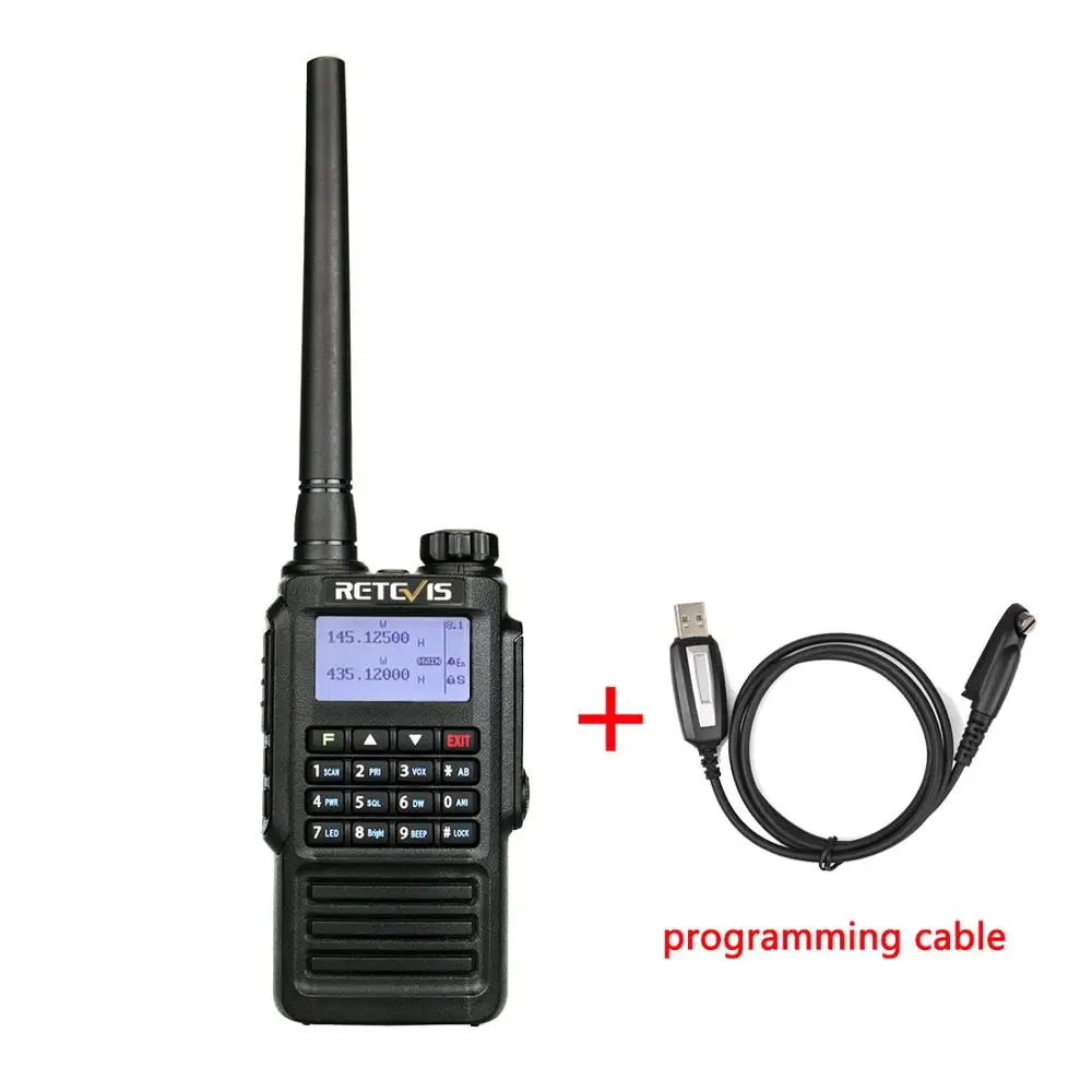 IP67 водонепроницаемый Walkie Talkie RETEVIS RT87 профессиональный большой диапазон 5 Вт UHF(или VHF) Hands Free FM Двухстороннее Радио рация - Цвет: 1pcs RT87 and cable