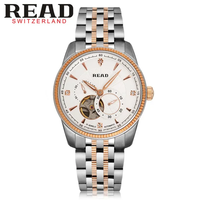 Original READ Men Mechanical Watches Men Luxury Brand Full Steel Waterproof 50m Business Automatic Wristwatches For Men R8034 Original READ Men Mechanical Watches Men Luxury Brand Full Steel Waterproof 50m Business Automatic Wristwatches For Men R8034