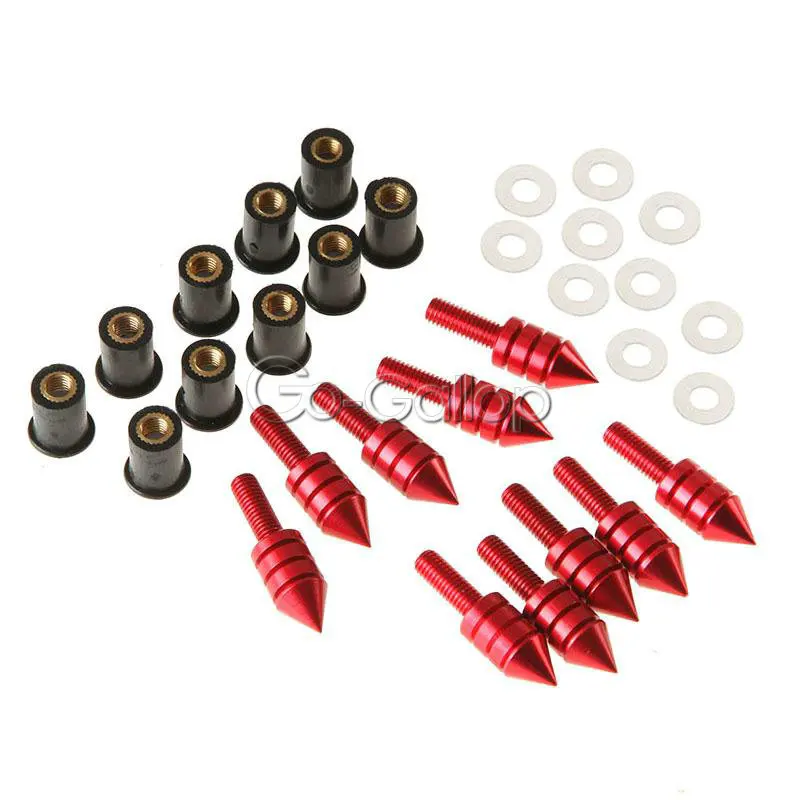 Motorcycle Windscreen Spike M5 Bolts Well Nuts For Suzuki GSXR 600 750 1000 Hayabusa/Honda CBR 600 954 1000 RR/YZF R1 R6 ZX6R