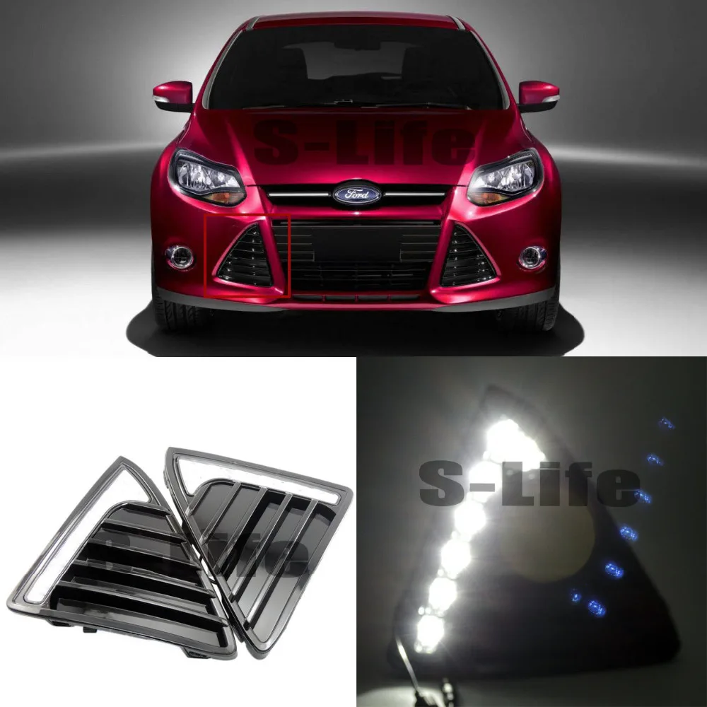 FOR FORD FOCUS LED Replacement Daytime Running Lights LAMPS DRL Driving