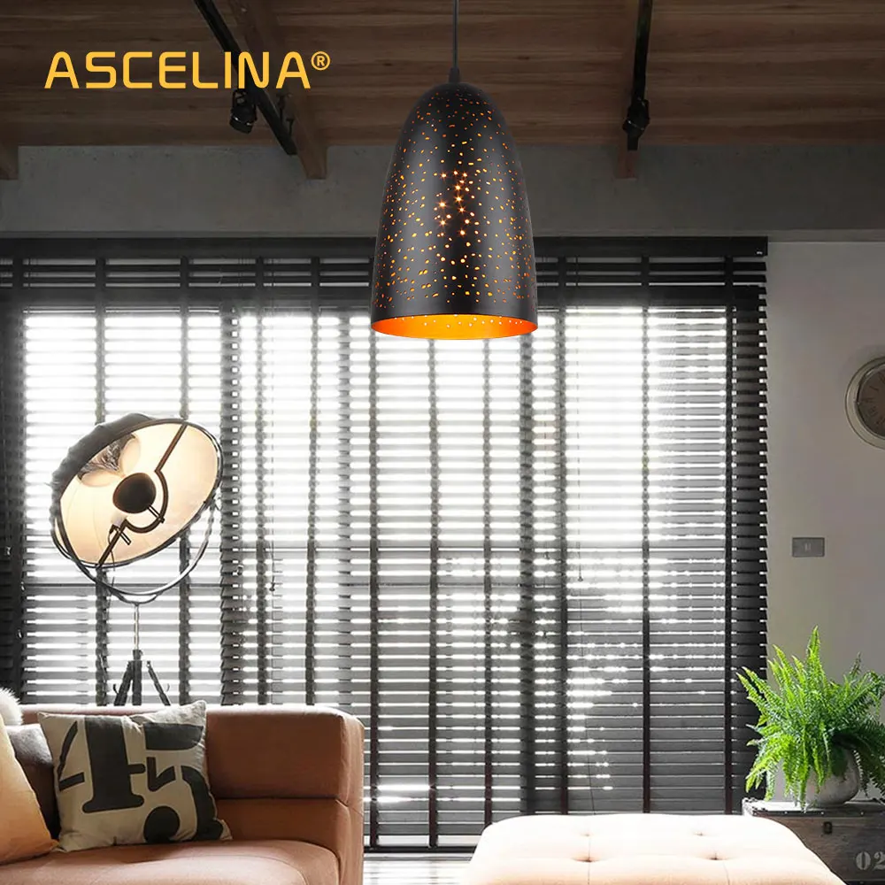 

Industrial Pendant Light Vintage pendant Lamp Retro hanging lamp Hollow Carved Restaurant Restaurant living room bedroom light
