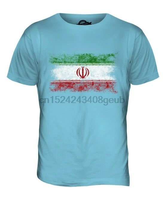 IRAN DISTRESSED FLAG Мужская футболка Топ RN персидский футбол | одежда
