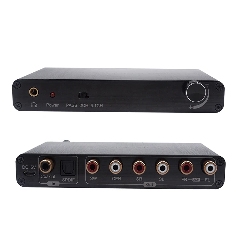 Kebidu 5.1CH цифровой аудио преобразователь декодер AY77 SPDIF коаксиальный к RCA DTS AC3 5 1