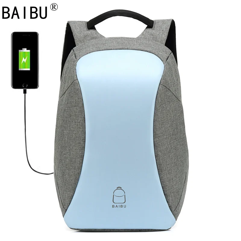 BAIBU las mujeres, Mochila mujer viajes impermeable Mochila Anti-robo de carga USB dama hombres para 15,6 pulgadas del Ordenador Portátil Bolsa De BAIBU las mujeres, Mochila mujer viajes impermeable Mochila Anti-robo de carga USB dama hombres para 15,6 pulgadas del Ordenador Portátil Bolsa De