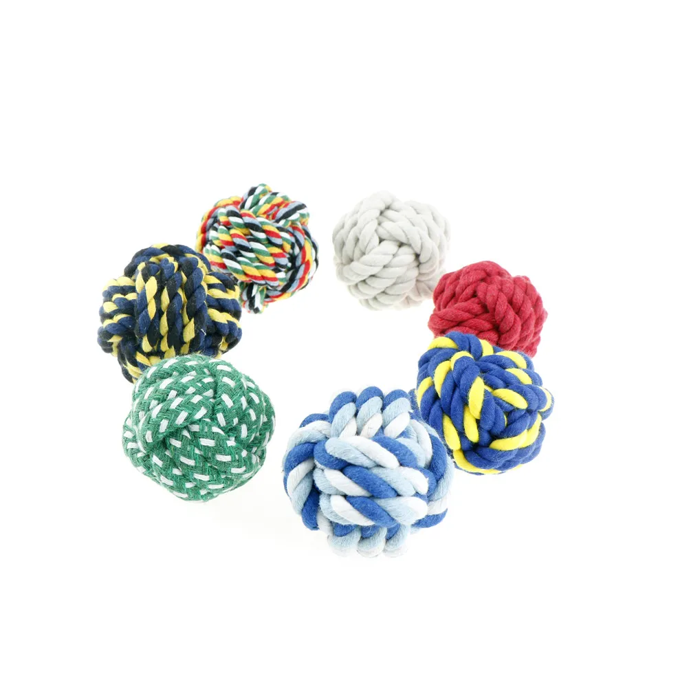 Diameter 5.5cm Dog Bite Tetherball Pet Cotton Rope Toys Dog Teeth Clean