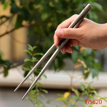 

New Chopsticks Titanium Metal Chopsticks Outdoor Cookware Camping Cutlery Antibacterial Function Tableware 14.5g Ti5620/Ti5622