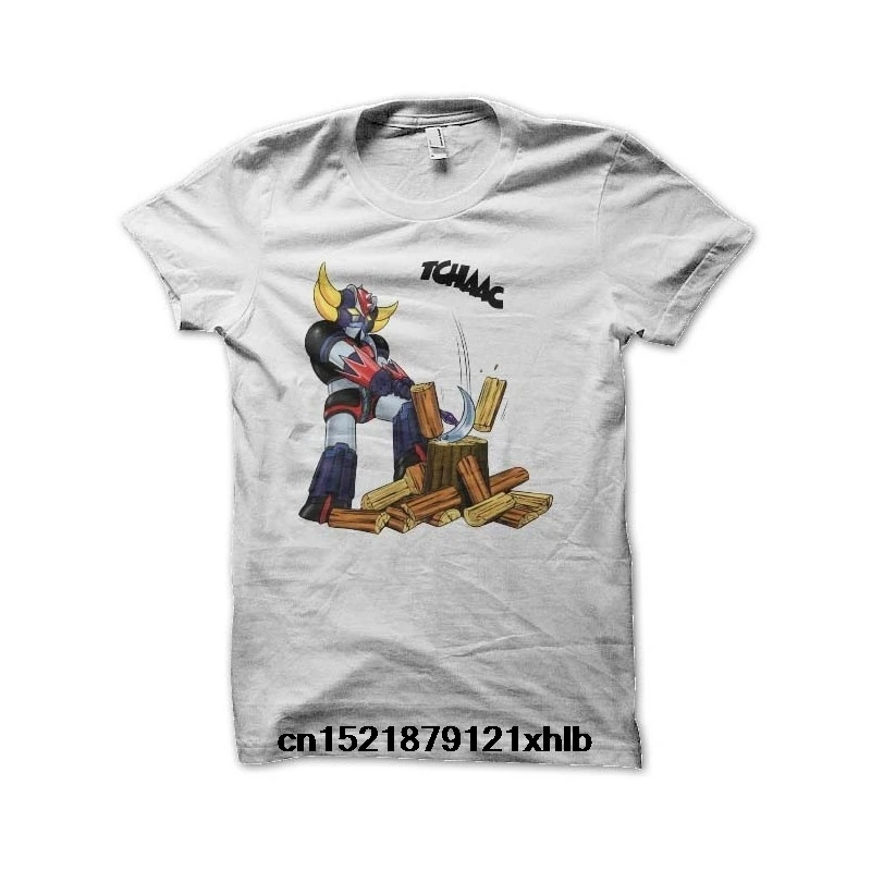 

Men T shirt Lumber Jack Goldorak White Cotton T Shirt funny t-shirt novelty tshirt women