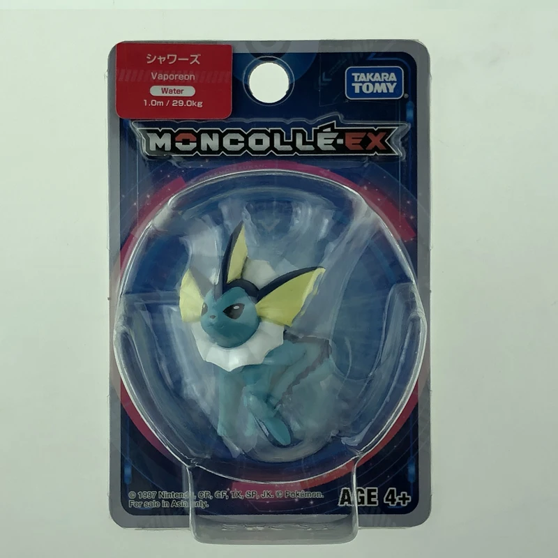 Takara Tomy Pokemon monклей-EX Sun Moon Water Vaporeon Коллекционная Фигурка Новинка 599340 | Игрушки и