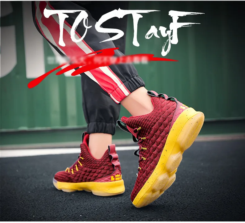 2018 Hot High Top Basketball Shoes For Men Woman Cushioning Original Basketball Sneakers Shockproof Couple Athletic Sports Shoes (15)