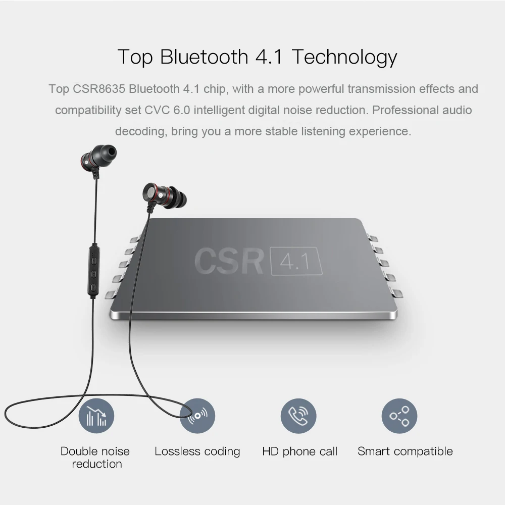 IPUDIS магнитные металлические спортивные Bluetooth наушники беспроводные вкладыши стерео гарнитура с микрофоном