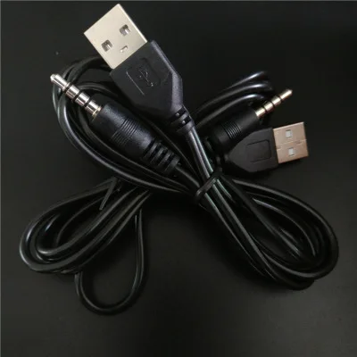 Штекер 3 5 мм аудиоразъем AUX кабель для зарядки USB 2 0 100 см черный|Кабели USB| |