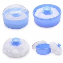 1 шт случайный цвет Новая высококачественная Детская Мягкая косметическая пудра для лица слоеная тальковая пудра квадратная губка Чехол Контейнер