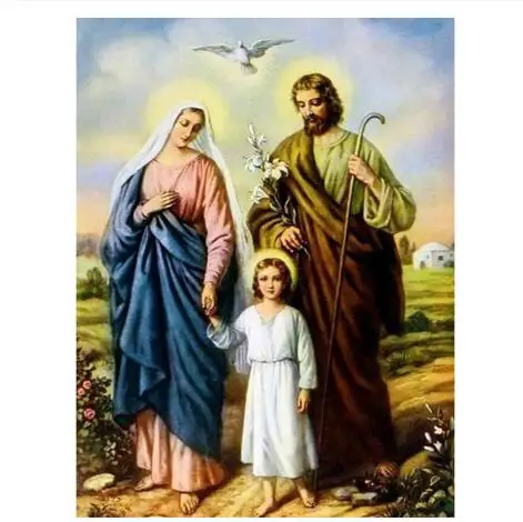

Diamond Embroidery Diy 5d Diamond Painting Religious Jesus Mary Dove Rhinestone Diamond Painting Home Decorations for Christmas