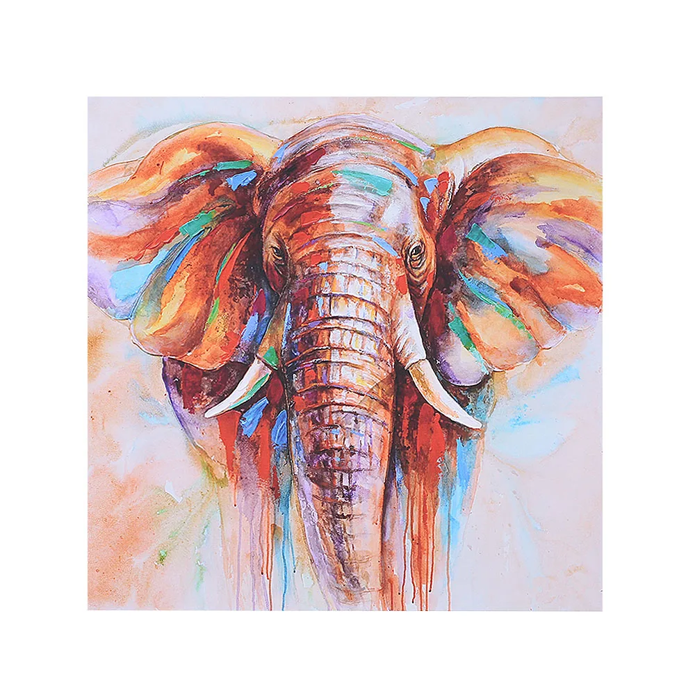 

HD Printed Frameless Elephant Head Canvas Painting Wall Art Pictures Decor for Home Living Room Bedroom