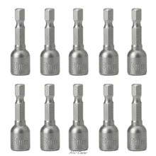 10 шт. набор магнитных гаек 8 мм 5/1" адаптер для шестигранного сверла мощность для дрелей, винтовых пистолетов, магнитных водителей