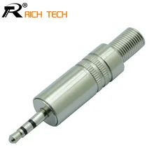2 5mm Jack Stereo Metal Spring Solder Adapter R Connector 2 5mm 3 pole Male JACK