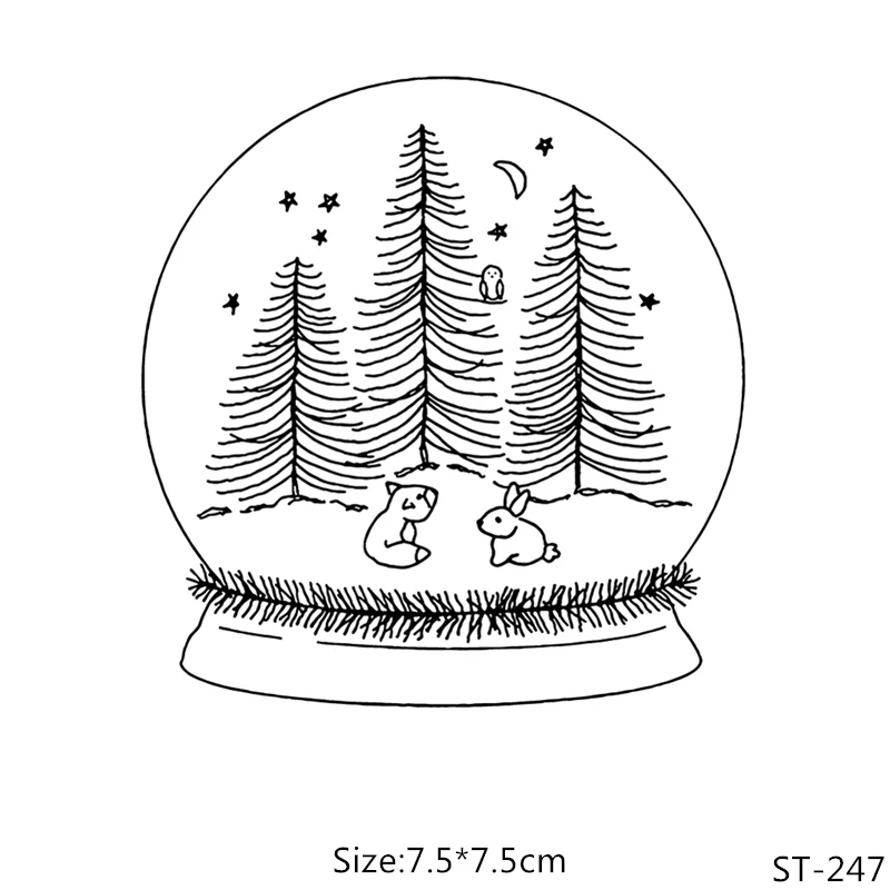 

AZSG Crystal Ball Clear Stamps For DIY Scrapbooking/Photo Album Decorative Silicone Stamps Craft Chapte
