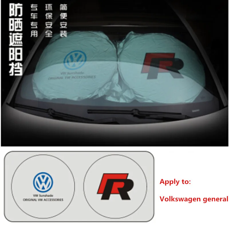 

Car Sunshade Windshield for Front Window rain Sun Visor Shade Mesh Fabric Cover Rear Side Shield UV Protector for Volkswagen