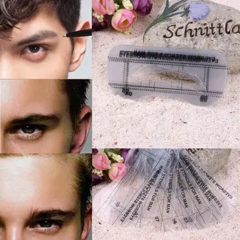 

10pcs/lot Eyebrow Stencils 10 Styles Reusable Eyebrow Drawing Guide Card Brow Grooming Template DIY molde de sobrancelha for Men