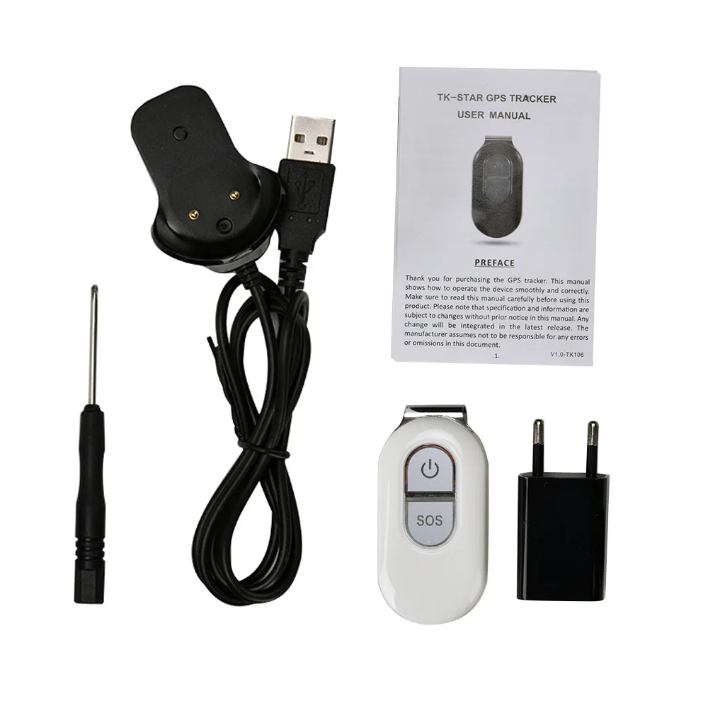Mini GPS Tracker Children Vehicle Personal SOS Waterproof GSM GPS Pet Tracker Locator LK106 TL106