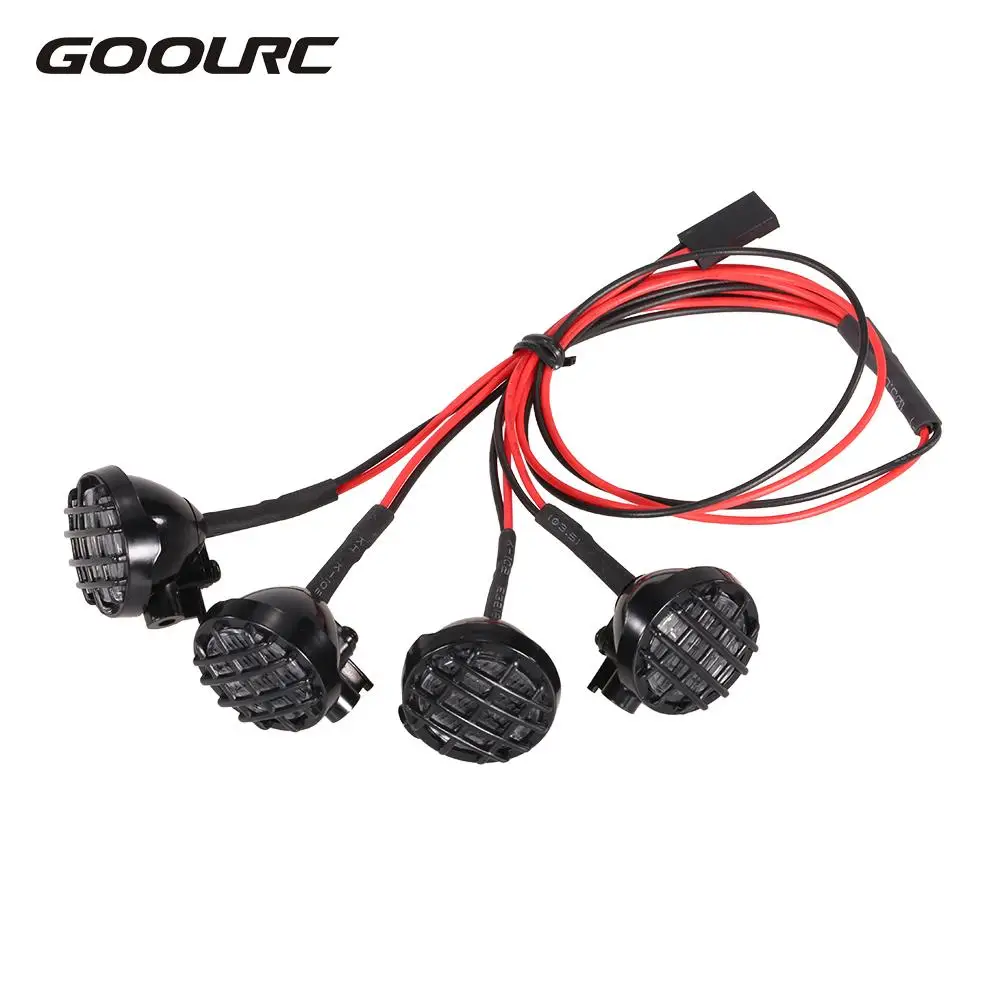 

4 LED Lights Lampshade Roof Light Search Lamp 1/10 1/8 Traxxas HSP Redcat RC4WD Tamiya Axial SCX10 D90 HPI RC Car Rock Crawler