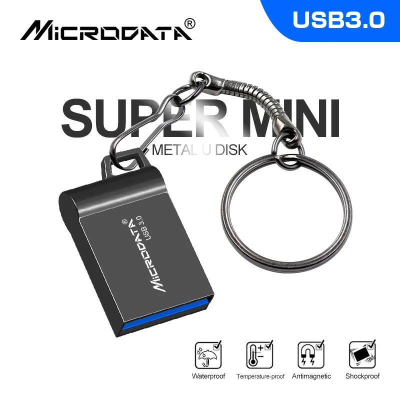 Мини-флешка 64gb Usb3.0 флеш-накопитель 32gb USB 3,0 Флешка 16gb u-флешка 128gb с подарочным кольцом для ключей новейшая u-дисковая память