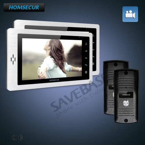 

HOMSECUR 7" Hands-free Video Door Entry Security Intercom with Touch Button Monitor for Apartment 2V2