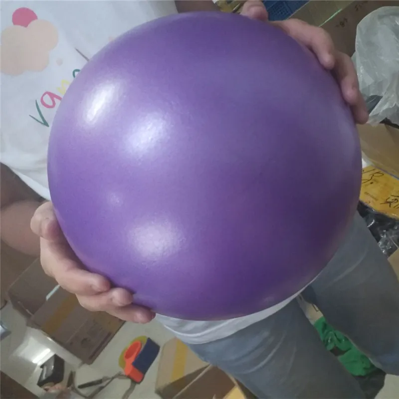 Мини-мяч для йоги, мяч для фитнеса, прибор, мяч для тренировки баланса, домашний тренажер, баланс, стручки для тренажерного зала, йоги, пилатеса, 25 см - Цвет: Фиолетовый