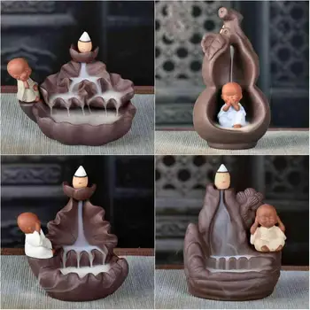 

Smoke Waterfall Incense Burner Holder Backflow Incense Burner Ceramic Aromatherapy Furnace Aromatherapy Environment Home Office